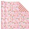 Reversible Christmas Wrapping Paper - Mini Roll - 17 Inch x 33 Feet - Santa Claus Cup and Stripe Wrapping Paper for Chrsitmas, Holiday, Party Celebration